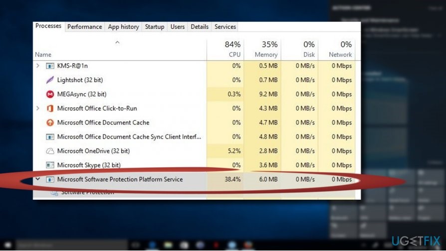 sppsvc.exe Servicio de plataforma de protección de software de Microsoft