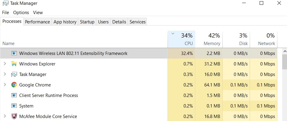 wlanext.exe Marco de extensibilidad de LAN inalámbrica 802.11 de Windows