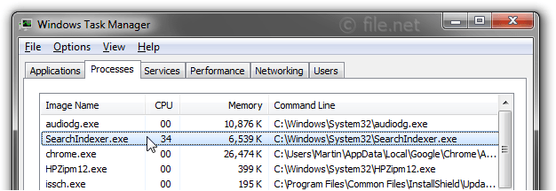 SearchIndexer.exe Microsoft Windows Search Indexer 