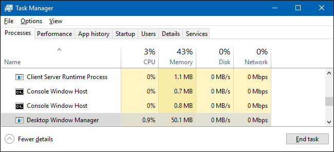 dwm.exe ตัวจัดการหน้าต่างเดสก์ท็อป (32 บิต)