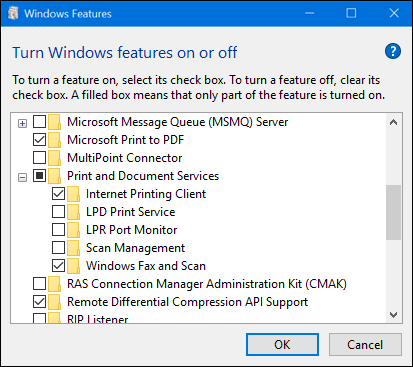 OptionalFeatures.exe Fonctionnalités de Windows (32 bits)