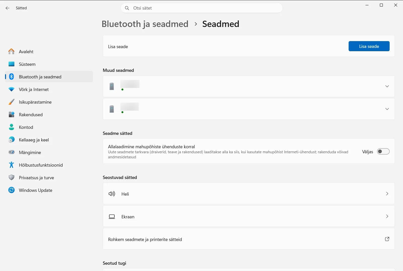 Seadmed