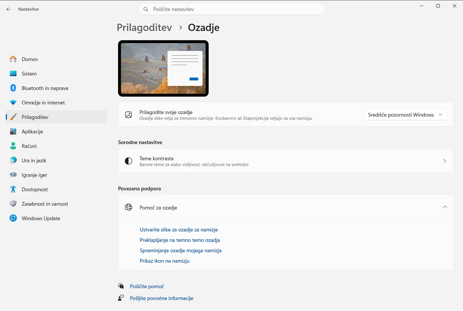 Ozadje